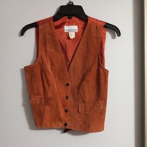 Rosebud II USA Vintage Leather Country Western Cowboy Vest